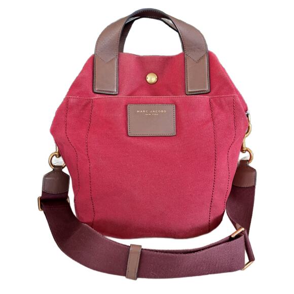 MARC JACOBS Mini Paratrooper Tote Bag in Merlot Red Canvas - Picture 1 of 11